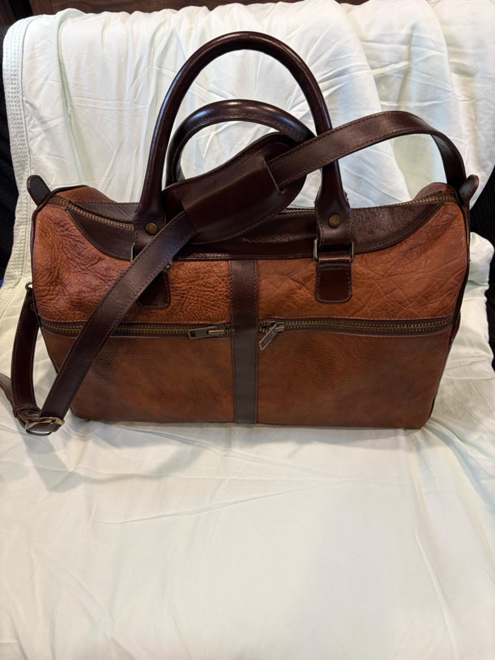 Loma Vista Large American Buffalo Duffel Bag – Distressed Brown